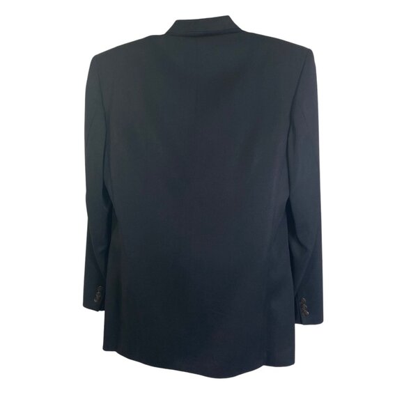 Vintage Peerless Mens Double Breasted Blazer | 42 | Black | Wool - Picture 2 of 12